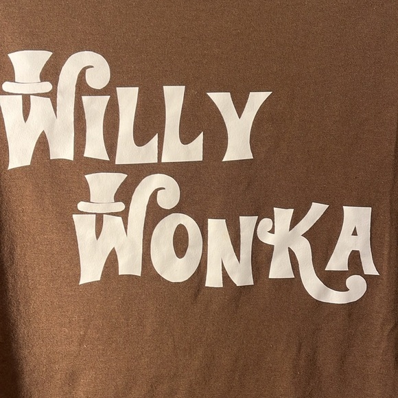 WILLY WONKA Brown Tee Like A Chocolate Bar 🍫 - Picture 2 of 5